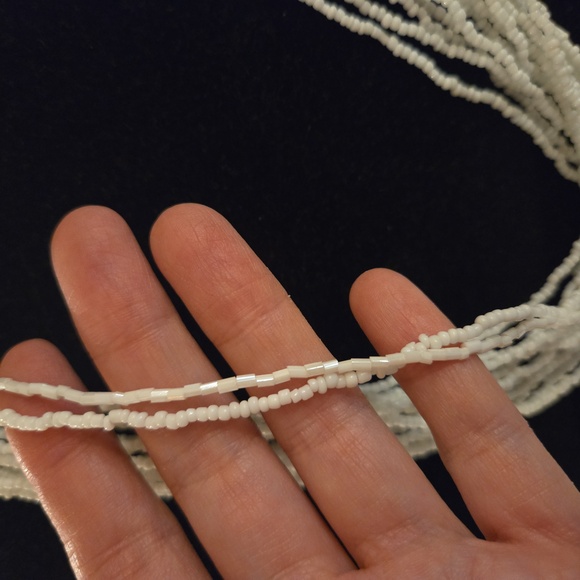 Vintage White Seed Necklace - Picture 3 of 6